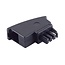 TAE-F RJ11 Telefonadapter | international (neu) | schwarz