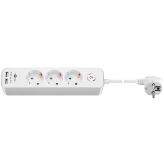 Goobay Goobay Steckdosenleiste | 3 Steckplätze | 2x USB-A | Schalter | 1,5 m