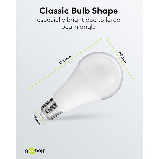 Goobay LED-Lampe | Warmweiß | E27 | A60 | 15W