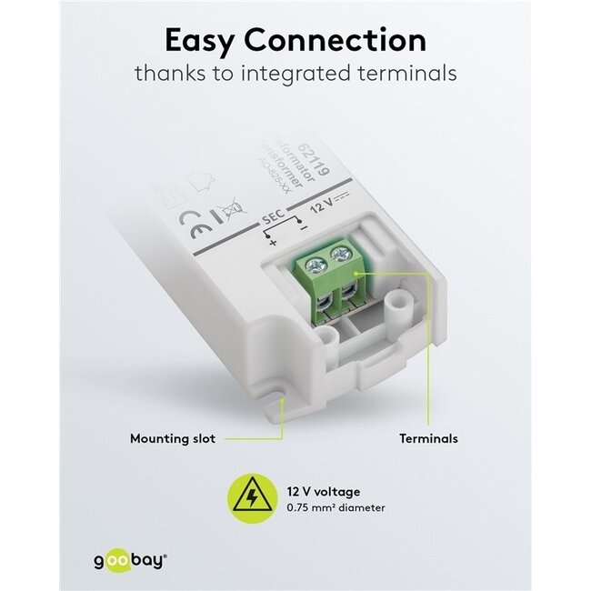 Goobay LED-Trafo | dimmbar | 12V DC | 6-30W | IP20