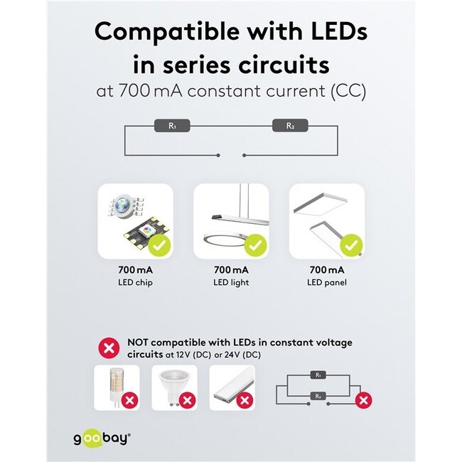Goobay LED-Trafo | 10-17V DC | 7-12W | IP20