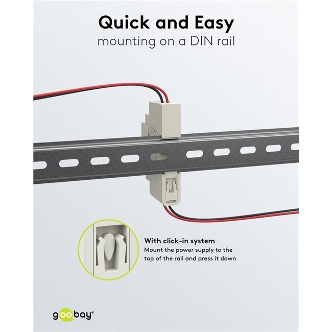 Goobay LED-Trafo für DIN-Schiene | 5V DC | 12W | IP20