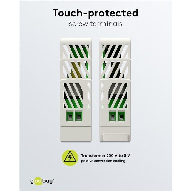 Goobay LED-Trafo für DIN-Schiene | 5V DC | 12W | IP20