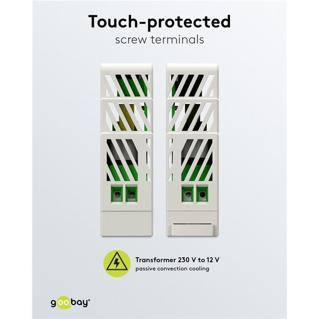 Goobay LED-Trafo für Hutschiene | 12V DC | 15W | IP20