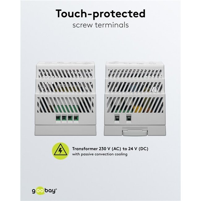 Goobay LED-Trafo für Hutschiene | 24V DC | 60W | IP20