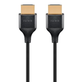 Goobay HDMI-Kabel Slimline HDMI 2.1 (8K 60Hz + HDR) CCS Schwarz 0,5 m