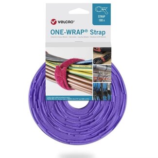 Velcro Velcro One-Wrap Klettkabelbinder 330 x 12mm lila 100 Stück