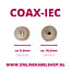 IEC-Stecker (m) - IEC-Buchse (w) Koaxialkabel | >85 dB | CCS | gerade | weiß | 1 Meter