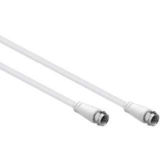 Goobay F(m)-F(m) Koaxialkabel | >85 dB | CCS | gerade | weiß | 3 Meter