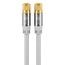 Goobay F-Stecker (m) - F-Stecker (m) Koaxialkabel | 135 dB | Kupfer | Gerade | Vergoldet | Weiß | 5 Meter