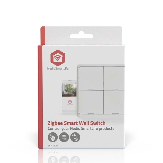 Nedis SmartLife Wandschalter | 4 Tasten | Zigbee