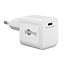 Goobay Nano USB-Ladegerät | USB-C PD | GaN | 30W | Weiß