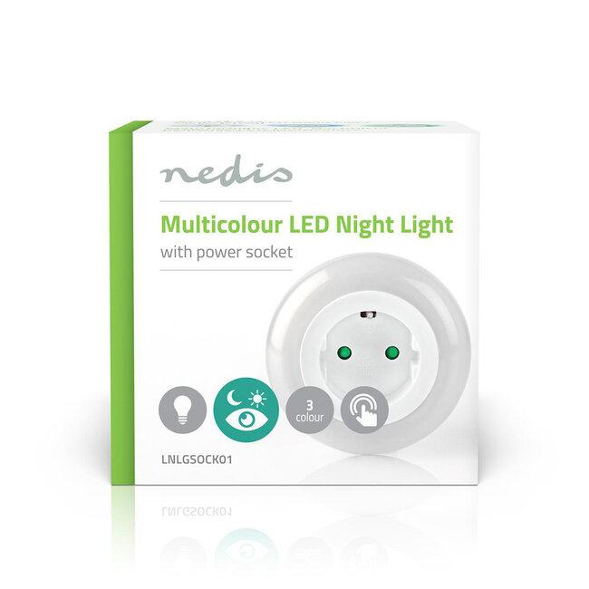 Nedis LED-Nachtlicht | Steckdose | 3 Farben | IP20