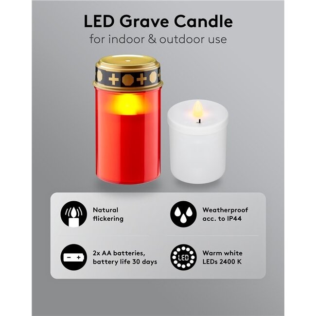 Goobay LED-Grablaterne | Rot | IP44