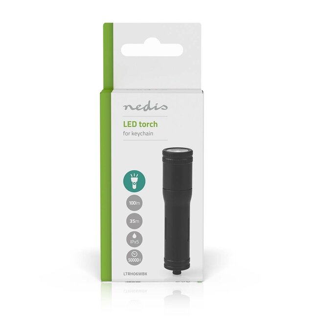Nedis LED-Schlüsselanhänger Taschenlampe | 3W | IPX4