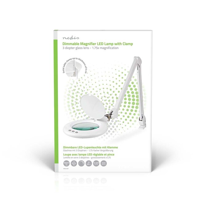 Nedis Premium LED Lupe mit 10W | Schreibtischklemme
