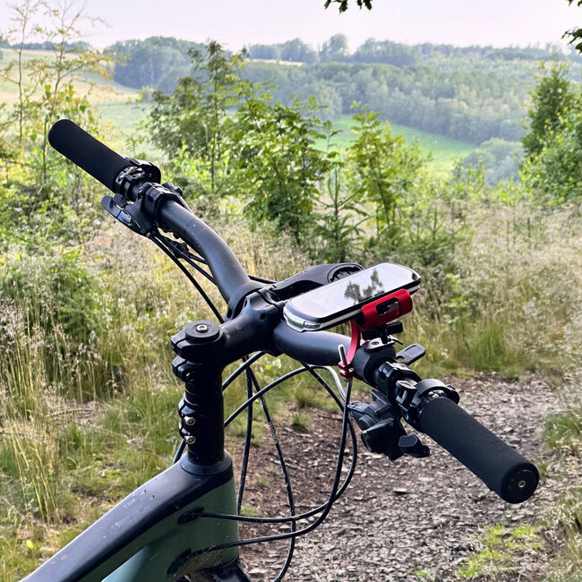 My Wall Smartphone-Fahrradhalter | bis 6,5 Zoll | Metall | Rot