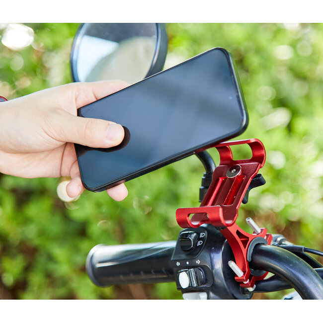 My Wall Smartphone-Fahrradhalter | bis 6,5 Zoll | Metall | Rot