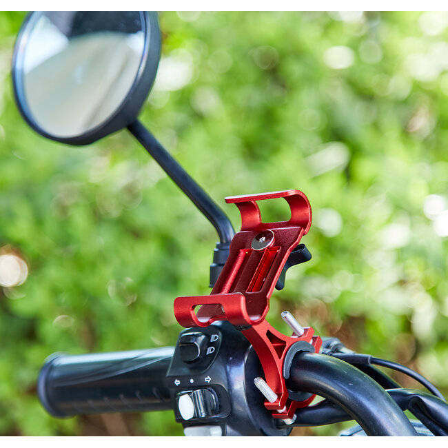 My Wall Smartphone-Fahrradhalter | bis 6,5 Zoll | Metall | Rot