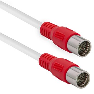 MaxTrack F-quick (m) Koaxialkabel | Klasse A+ | Kupfer | gerade | weiß | 9 Meter