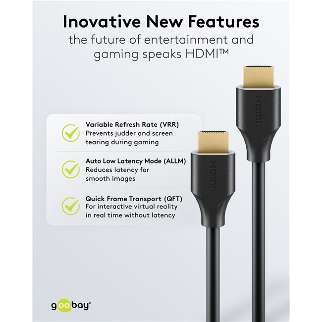 HDMI-Kabel HDMI 2.2 (16K 60Hz HDR) CCS Schwarz 1,5 m