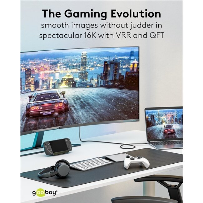 HDMI-Kabel 2m | HDMI 2.2 (16K 60Hz HDR) | CCS | Schwarz