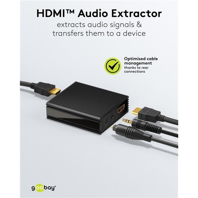 Goobay HDMI Audio Extractor | 2.1 & 5.1 | HDMI 1.4 (4K 30Hz)