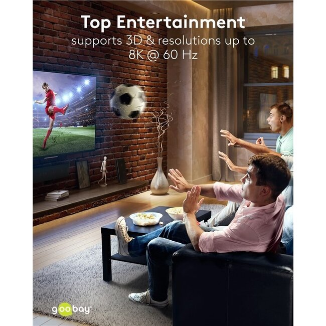 Goobay HDMI Umschalter | 2 zu 1 | HDMI 2.1 (8K 60Hz + HDR)