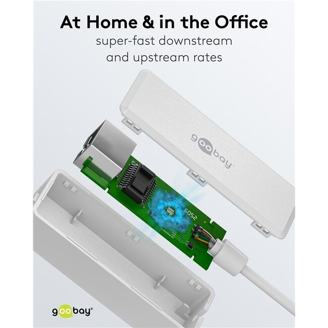 Goobay USB-A zu RJ45 LAN Adapter | USB 3.0 | CAT6 | Weiß | 0,10 m