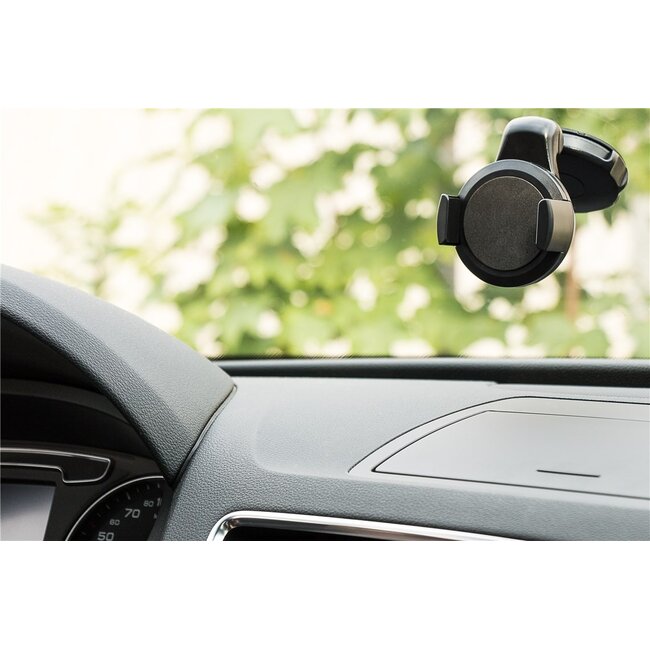 Goobay Smartphone-Halterung mit Klemme | Auto-Fenster- und Armaturenbrettbefestigung
