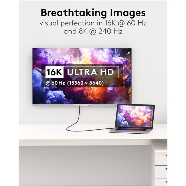 HDMI-Kabel HDMI 2.2 (16K 60Hz HDR) CCS Schwarz 1m