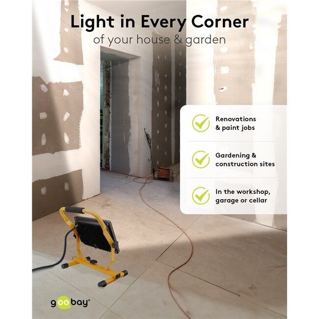 Goobay LED-Baustrahler mit Ständer - 50W