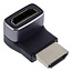 InLine HDMI Adapter | rechtwinklig/oben | HDMI 2.1 (8K 60Hz + HDR) | Aluminium