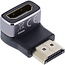 InLine HDMI Adapter | rechtwinklig nach unten | HDMI 2.1 (8K 60Hz + HDR) | Aluminium