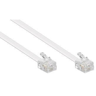 ACT RJ11 Telefonkabel | Weiß | 1 Meter