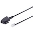 TAE-F zu RJ11 (6P2C) DSL-Kabel | Modem/Router | Schwarz | 3 Meter
