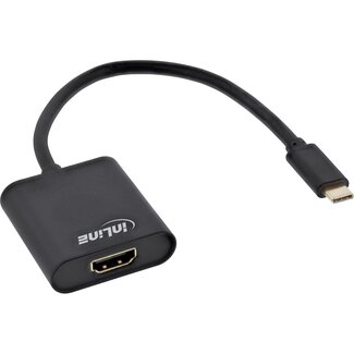 InLine InLine USB-C zu HDMI 4K 60Hz Adapter | Schwarz | 0,20 m