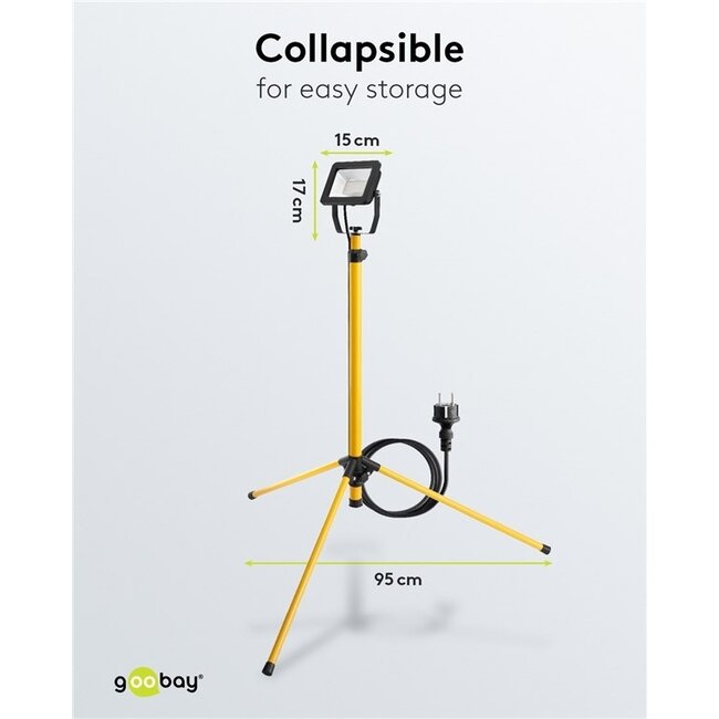 Goobay LED-Baustrahler mit Bodenständer - 30W