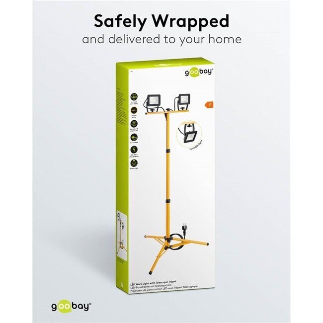 Goobay LED-Baustrahler mit Bodenständer - 2x 20W