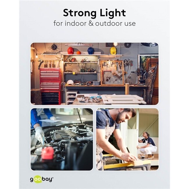 Goobay LED-Baustrahler mit Bodenständer - 2x 20W