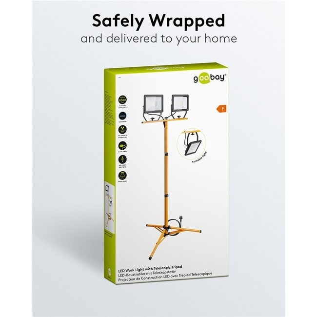 Goobay LED-Baustrahler mit Bodenständer - 2x 50W