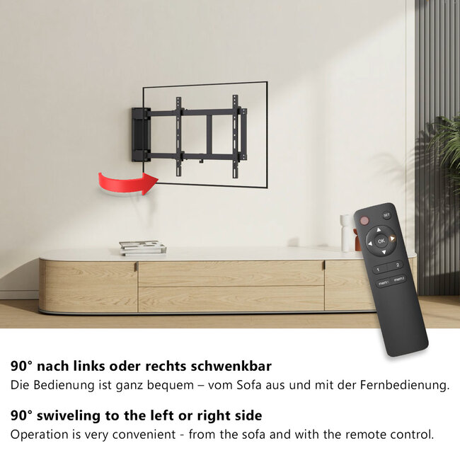 My Wall Wandhalterung für Bildschirme bis 60 Zoll | Schwenkhalterung | motorisiert