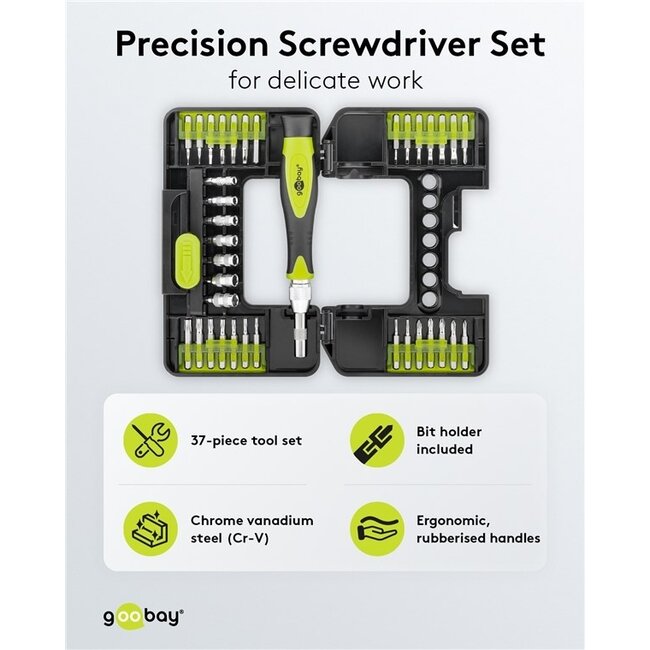Goobay Präzisions-Schraubendreherset | 37-teilig