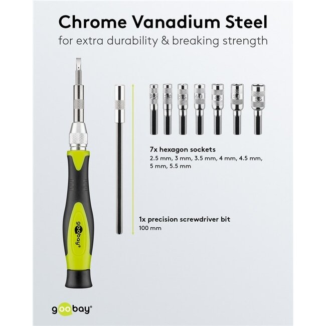 Goobay Präzisions-Schraubendreherset | 37-teilig