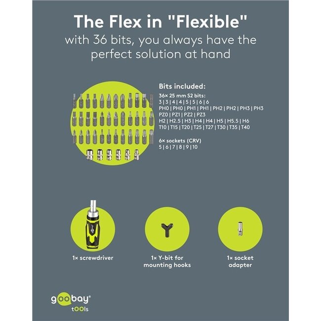 Goobay Schraubendrehersatz | 43 Bits