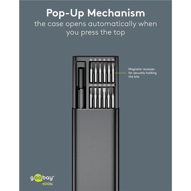 Goobay Präzisions-Schraubendrehersatz | 24 Bits