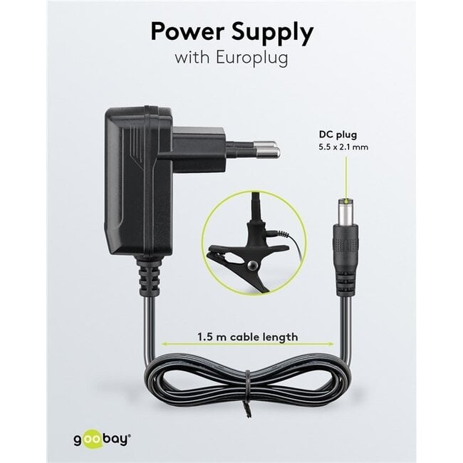 Goobay LED Lupe Lampe | 480 lm | 6W | Tischklemme & Ständer | Schwarz