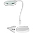 Goobay LED Lupe Lampe | 480 lm | 6W | Tischklemme & Ständer | Weiß