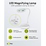 Goobay LED Lupe Lampe | 480 lm | 6W | Tischklemme & Ständer | Weiß