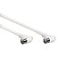 IEC (m) - IEC (w) Koaxialkabel | >85 dB | CCS | rechtwinklig | weiß | 2,5 m